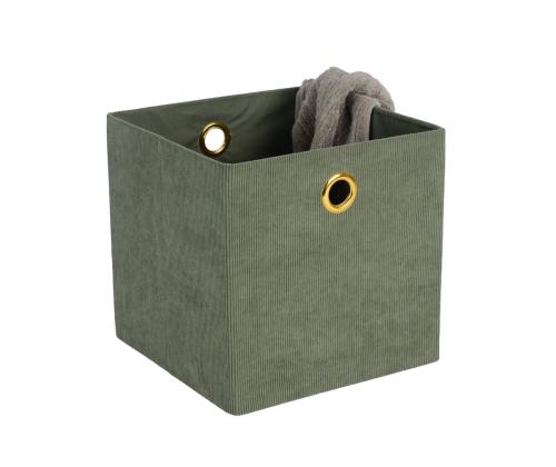 Laatikko LIDO LEO 30x30xH30cm, vihreä sametti