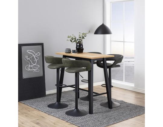 Baaripöytä CHARA 117x58xH105cm, tammi/musta
