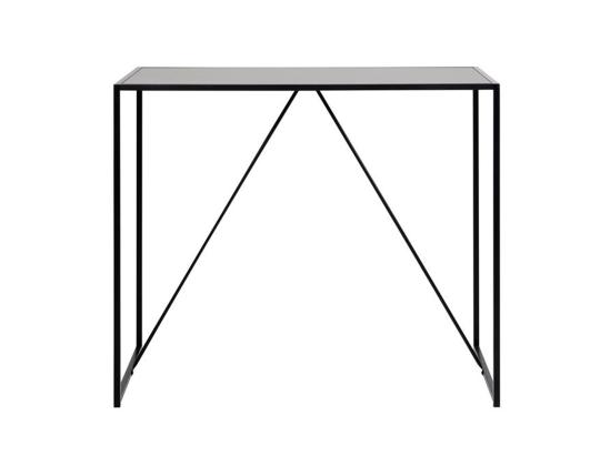 Baaripöytä SEAFORD 120x60xH105cm, pöytälevy: musta saarimelamiini, runko: musta metalli