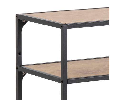 Sivupöytä SEAFORD, 120x35xH79cm, pöytälevy: huonekalulevy laminoidulla pinnoitteella, väri: tammi, runko: metalli, väri: musta