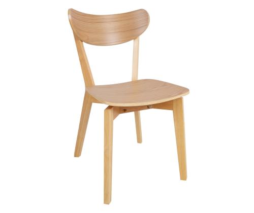 Ruokailusetti ROXBY pyöreä pöytä D105xH76cm, 4 tuolia (AC91520 ), tammea
