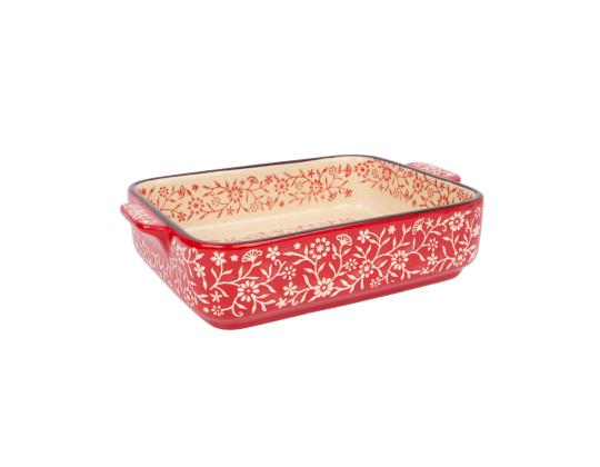 Leivinvuoka STAR BAKE 21x14cm, punainen keraaminen
