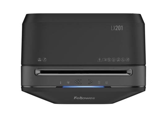 Paperisilppuri FELLOWES LX201 Micro-Cut 12 arkkia musta runko (mikropalat)