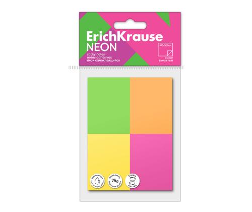 Muistipaperi ERICH KRAUSE Neon, 40x50 mm, 400 arkkia, 4 väriä
