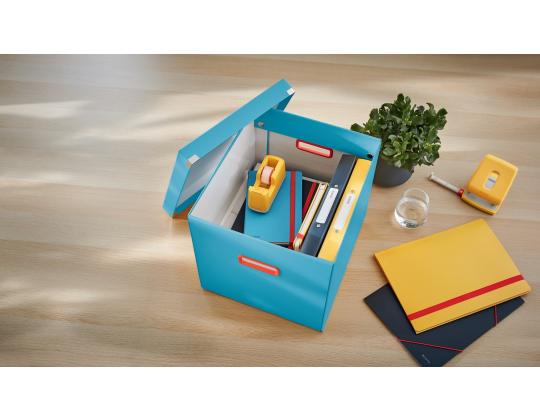 Pahvilaatikko kannella 320x310x360mm LEITZ Cozy Click & Store sininen