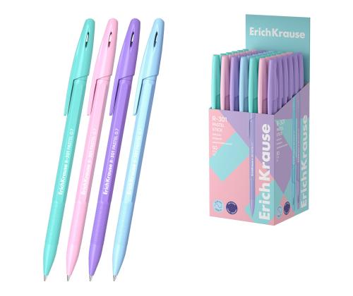 Kuulakärkikynä korkilla ERICH KRAUSE R-301 Pastel Stick 0.7mm sininen