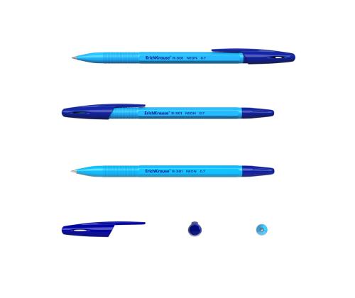 Kuulakärkikynä korkilla ERICH KRAUSE R-301 Stick Neon 0.5mm sininen