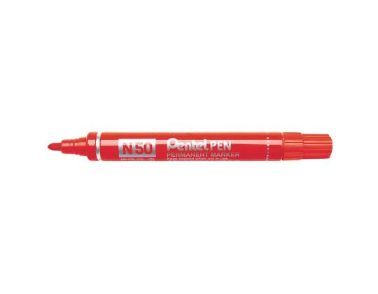 Pysyvä merkki PENTEL N50 kartiomaisella kärjellä metallirunko punainen