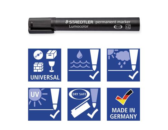 Pysyvä tussi STAEDTLER Lumocolor 352 kartiomaisella kärjellä 2,0 mm musta