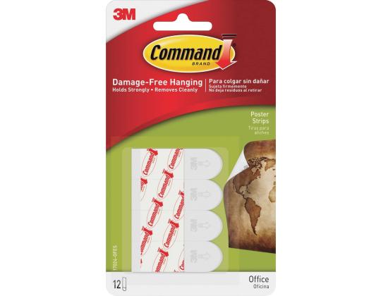 Kuvakiinnityslistat 3M COMMAND 17024 S koko 12 kpl