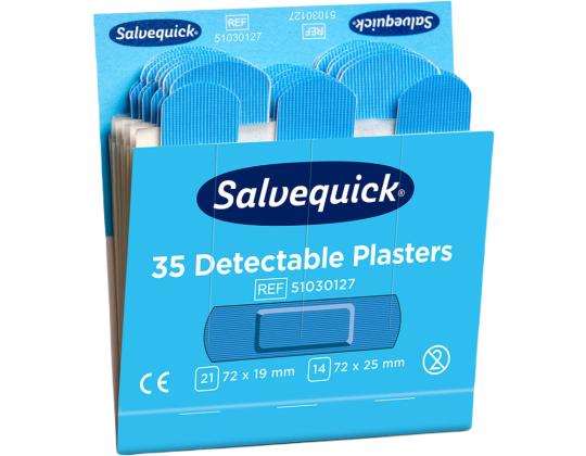 Sininen muovilaastari Salvequick 35kpl/pkt