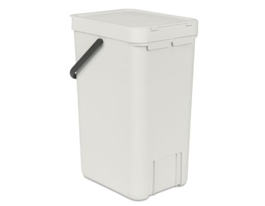Roskakori 16L kannella BRABANTIA Sort & Go, vaaleanharmaa