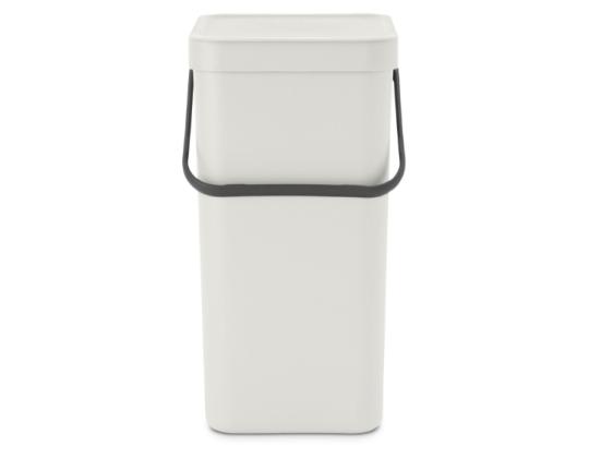 Roskakori 16L kannella BRABANTIA Sort & Go, vaaleanharmaa
