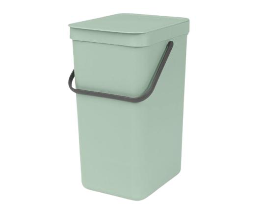 Roskakori 16L kannella BRABANTIA Sort & Go, vaaleanvihreä