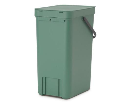 Roskakori 16L kannellinen BRABANTIA Sort & Go, tummanvihreä