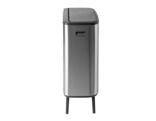 Roskakori 2x30L BRABANTIA Bo Touch Bin Hi, roskakori 2x30L jaloilla, Matt Steel, ruostumaton FPP