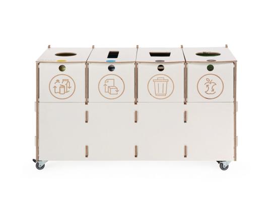 Roskakori 3x40L & 1x10L lajitteluasema SORTAIDER Container B4