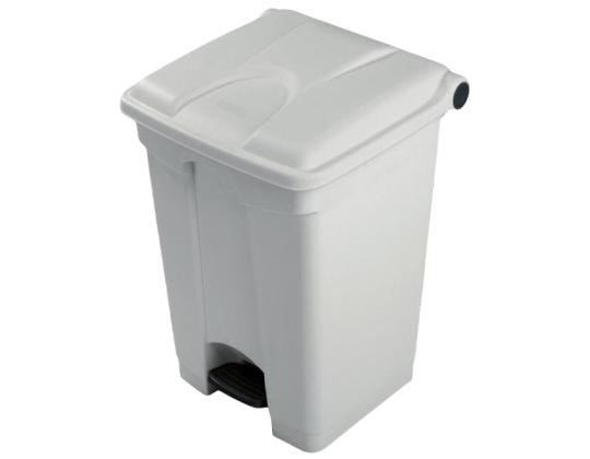 Roskakori polkimella 70L valkoinen + kansi