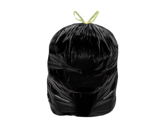 Roskapussi naruilla 35L (520x620mm) LDPE 30mic 15kpl/rulla musta