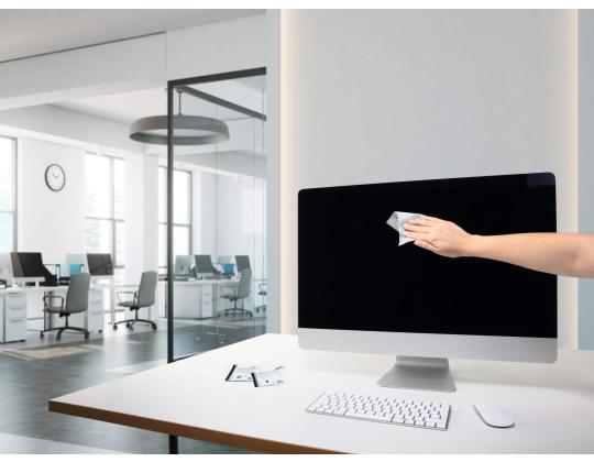 Näytön puhdistusliinat kostutettu DURABLE Screenclean Duo märkä+kuiva 10 kpl pakkauksessa