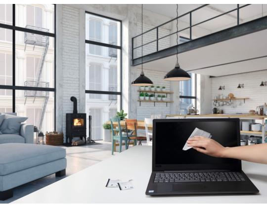 Näytön puhdistusliinat kostutettu DURABLE Screenclean Duo märkä+kuiva 10 kpl pakkauksessa