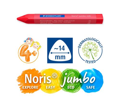 Rasvaliitu STAEDTLER Noris Jumbo 12 väriä