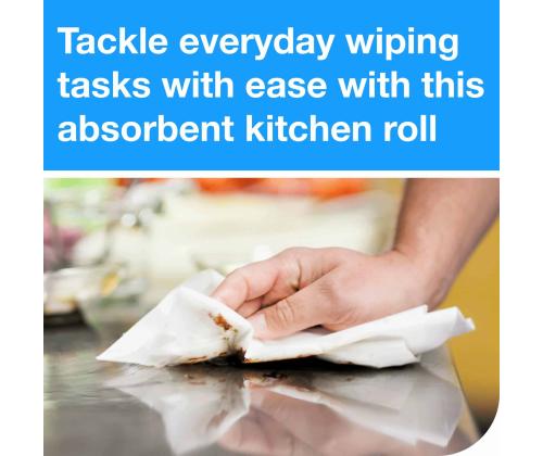 Vetopyyherulla Tork Premium Kitchen Rollvalkoinen 2-kert.