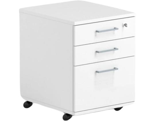 Laatikko pyörällä OPTIMA 415x500x638 mm 3 laatikkoa valkoinen