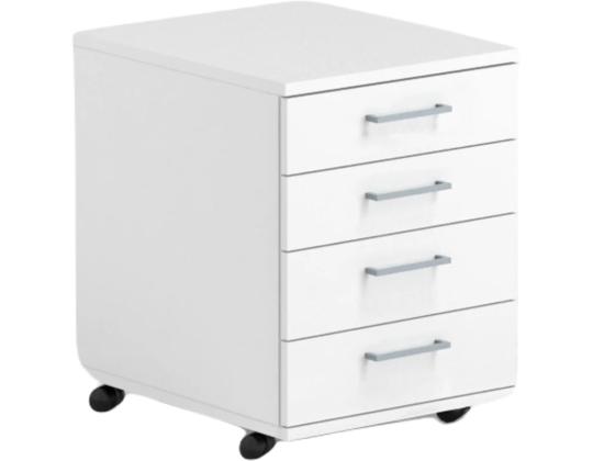 Laatikko pyörällä OPTIMA 415x500x638mm 4 laatikkoa valkoinen