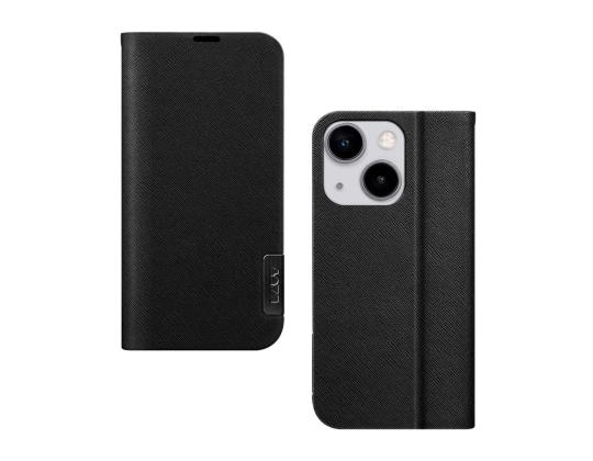 LAUT PRESTIGE FOLIO, iPhone 14 Plus, musta - Älypuhelimen kuoret