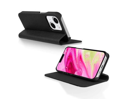 LAUT PRESTIGE FOLIO, iPhone 14 Plus, musta - Älypuhelimen kuoret