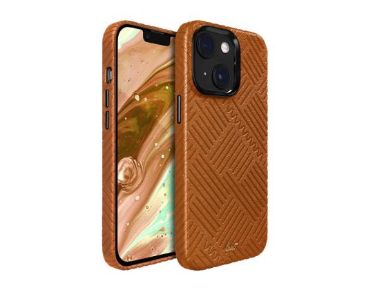 LAUT MOTIF, iPhone 14 Plus, raidat, ruskea - Älypuhelinkotelo