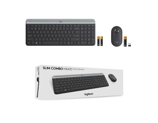 Langaton näppäimistö + hiiri LOGITECH MK470 Slim setti (US)