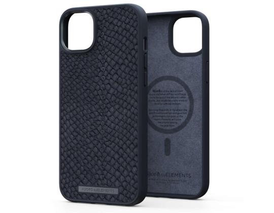 NJORD BYELEMENTS Salmon Leather MagSafe, iPhone 14 Plus, musta - Nahkakotelo