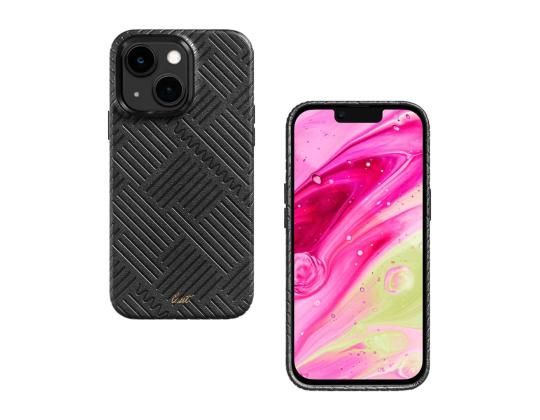 LAUT MOTIF, iPhone 14, raidat, musta - Älypuhelimen kuori
