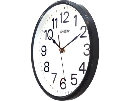 Seinäkello 30cm valkoinen lasi mustat numerot