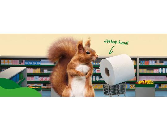 WC-paperi Serla Orava 3-kertainen keltainen 8rl/pk