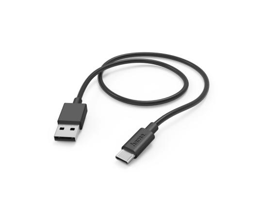 HAMA Latauskaapeli, USB-A, USB-C, 1m, musta - USB-kaapeli