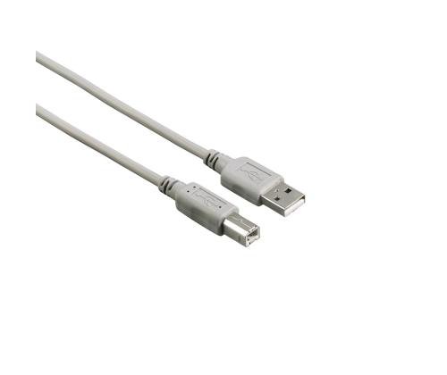 Hama USB-kaapeli, USB-A, USB-B, 3 m, valkoinen - USB-kaapeli
