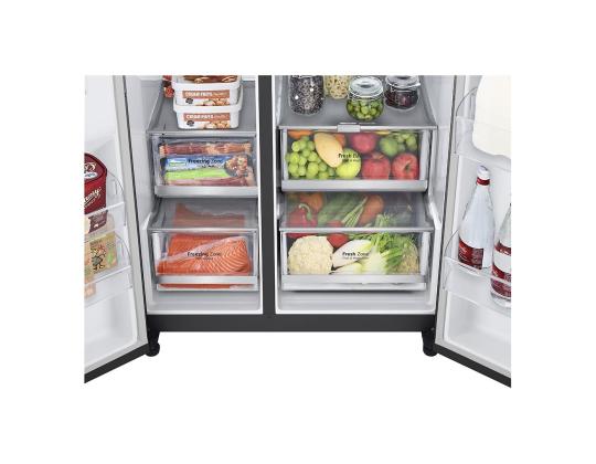 LG, InstaView, vesi- ja jääannostelija vesiverkolla, 635 L, korkeus 179 cm, musta - SBS jääkaappi