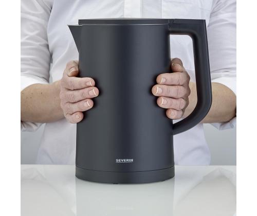 Vedenkeitin temp.reg Severin, musta 1,7 L