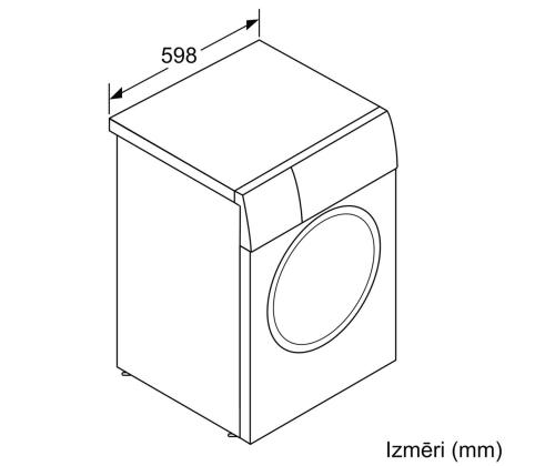 Bosch Series 6, 9 kg, syvyys 59 cm, 1400 kierrosta minuutissa, harmaa - Kannettava pesukone