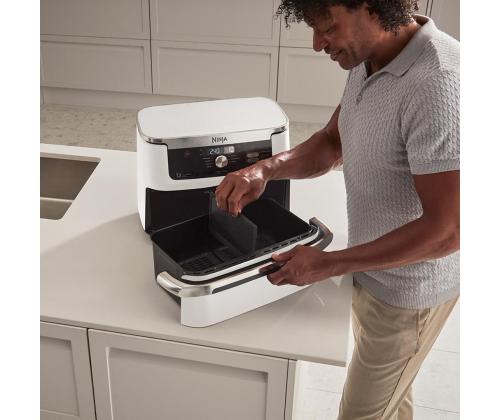 Ninja Foodi FlexDrawer Dual, 10,4 L, 2470 W, valkoinen - Kuumailmapannu