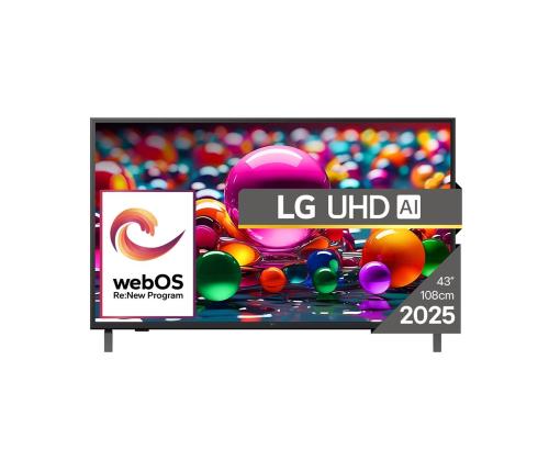 LG UHD AI UA75, 43'', 4K UHD, LED LCD, musta - Televisio