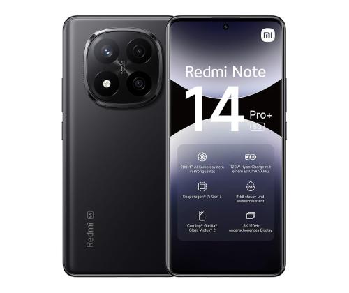 Xiaomi Redmi Note 14 Pro+ 5G, musta - Älypuhelin