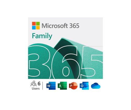 Microsoft 365 Family, 12 kuukauden tilaus, 6 käyttäjää / 5 laitetta, 1 TB OneDrive, ENG - Ohjelmisto
