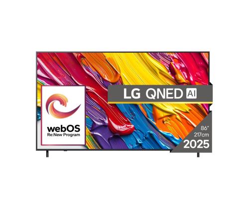 LG QNED82 AI, 86'', 4K UHD, QNED, musta - TV-laite