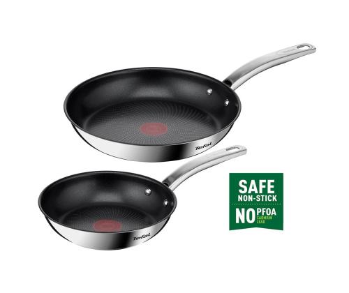 Tefal Intuition, 20/26 cm, 2-osainen, ruostumatonta terästä - paistinpannusetti