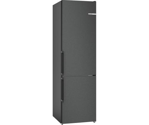 Bosch, NoFrost, 321 L, korkeus 186 cm, musta ruostumaton teräs - Jääkaappi