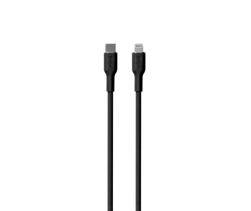 Puro SOFT, USB-C, Lightning, 1,5 m, musta - Kaapeli
